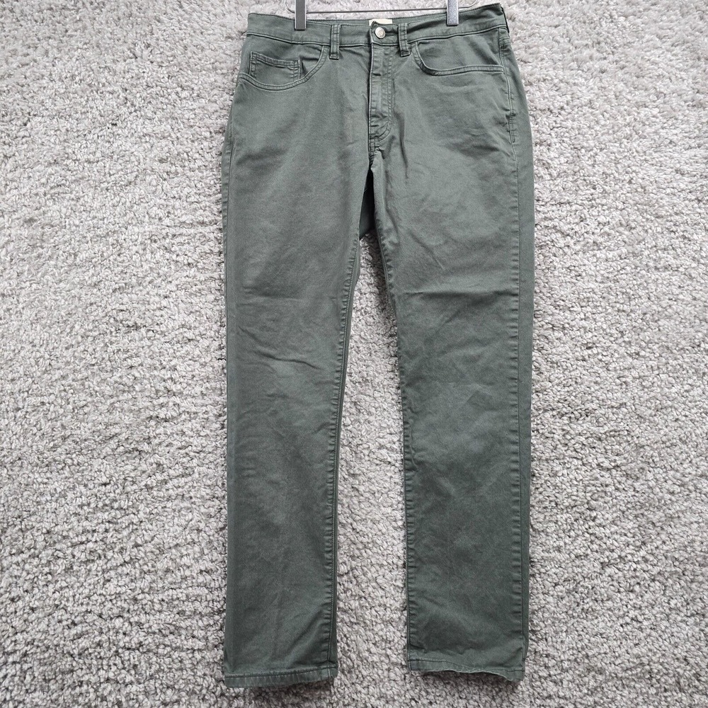 Flint and Tinder Pant Mens 31x30 (fits 30x28.5) Green Slim Fit Stretch Chino